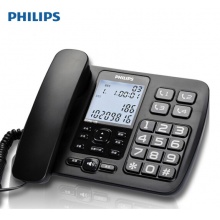 飞利浦（PHILIPS）报号大屏大按键家用电话机座机电话办公 来电显示有线坐机固话机